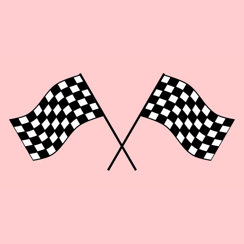 Drapeau à damier d’arrivée Flag Race End end station Idea