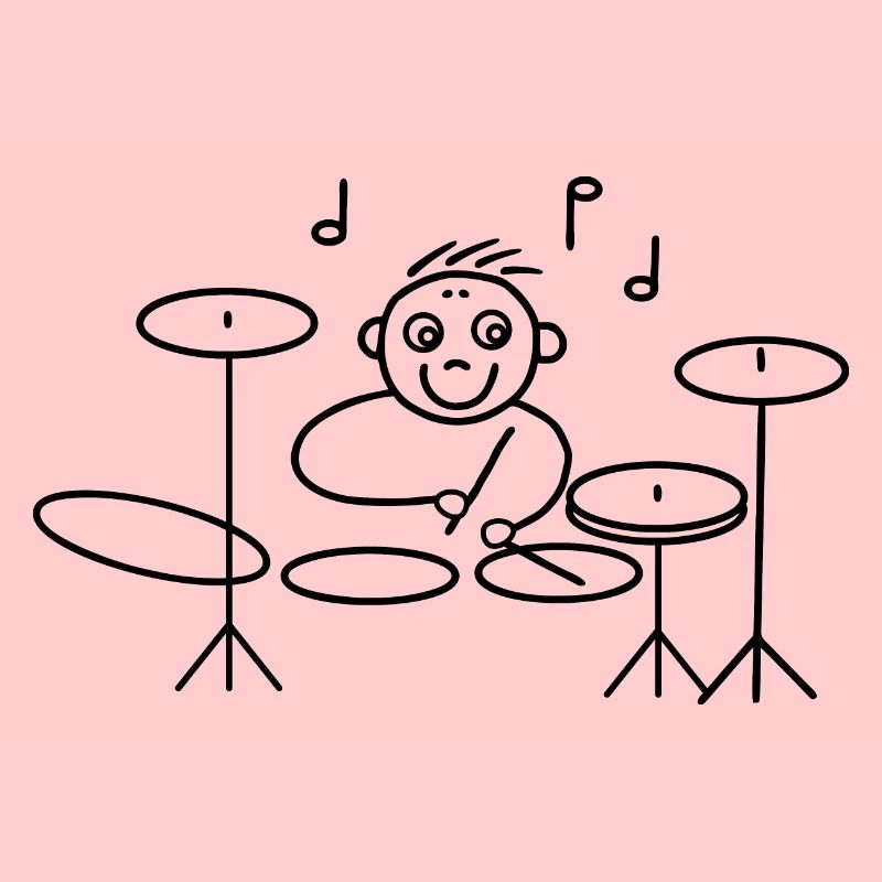 Cooler Drummer am Schlagzeug