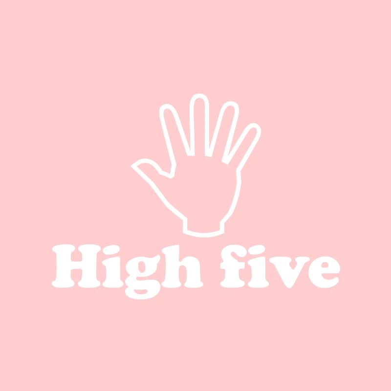 High five Donnez-moi cinq main cadeau idée blanc