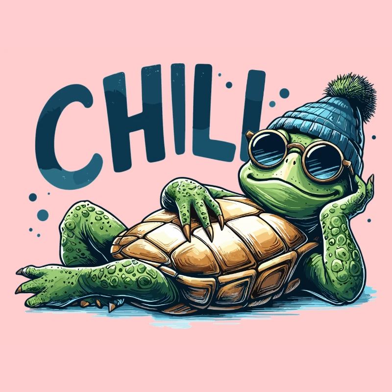 Chillkröte Schildkröte cool chillen Geschenk