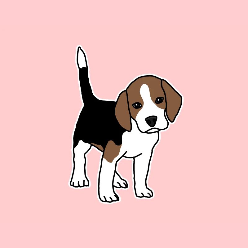 Beagle, chiot, chien, doux. comique