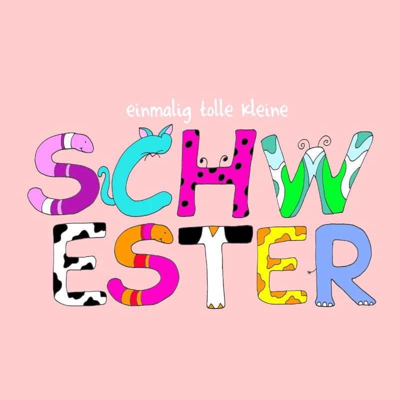 kleine Schwester Tierbuchstaben