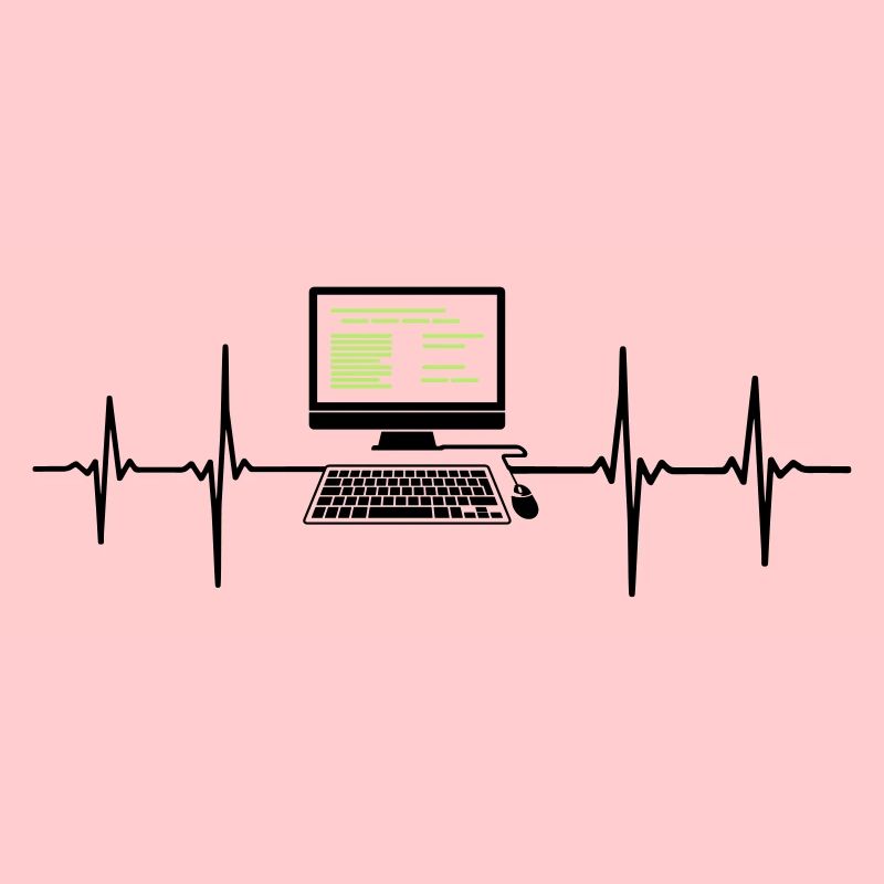 Computer EKG Herzschlag Programmierer PC Nerd