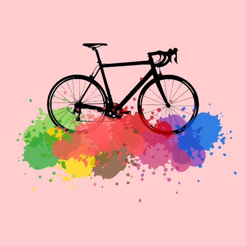 Rennrad Farbkleckse