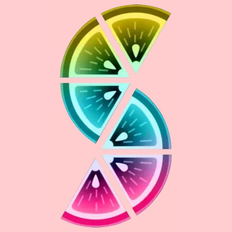 Tranches de citron colorées