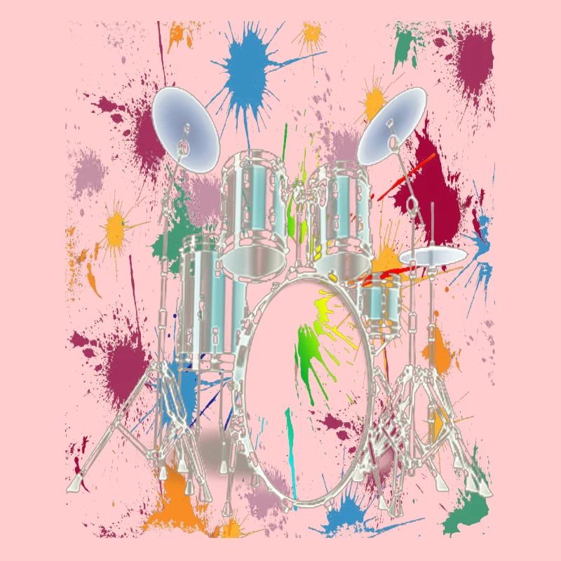 Schlagzeug Drum Set Drummer Drums Grafik Design