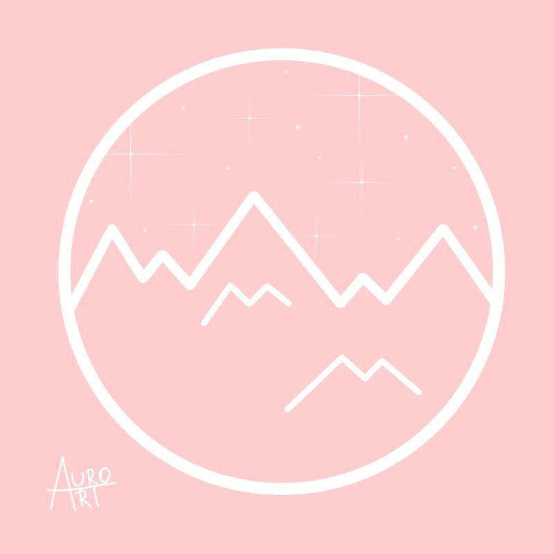 Mountains and starry sky