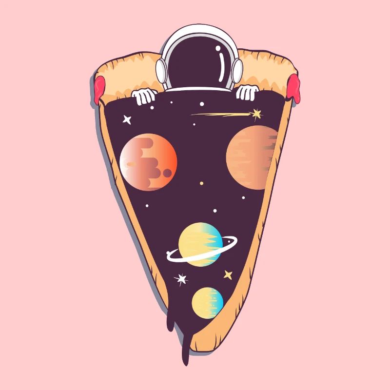 Astronaute Pizza Universe Nerd Planet Space Chocol