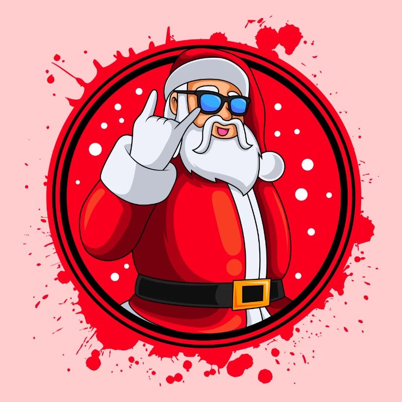 Weihnachtsmann Santa Cool Klecks