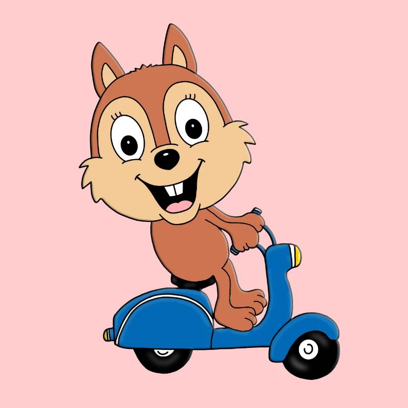 ROLLER - SCOOTER - EICHHÖRNCHEN - TIER - TIERISCH