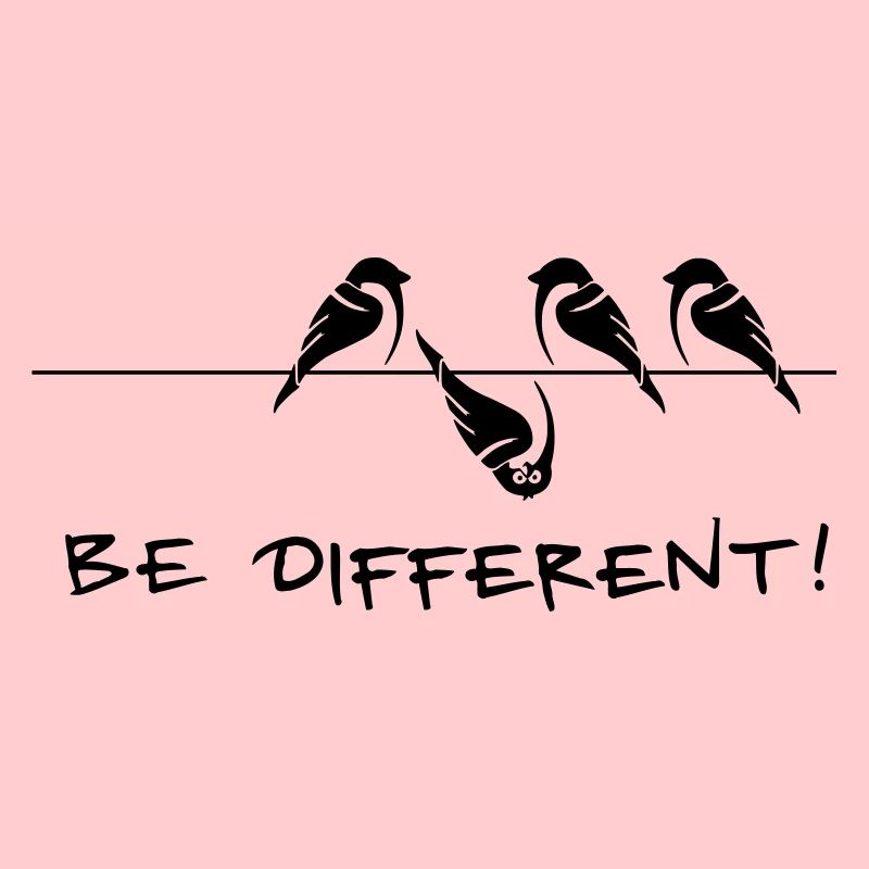 Spatz Vogel be different Sei anders cool Geschenk