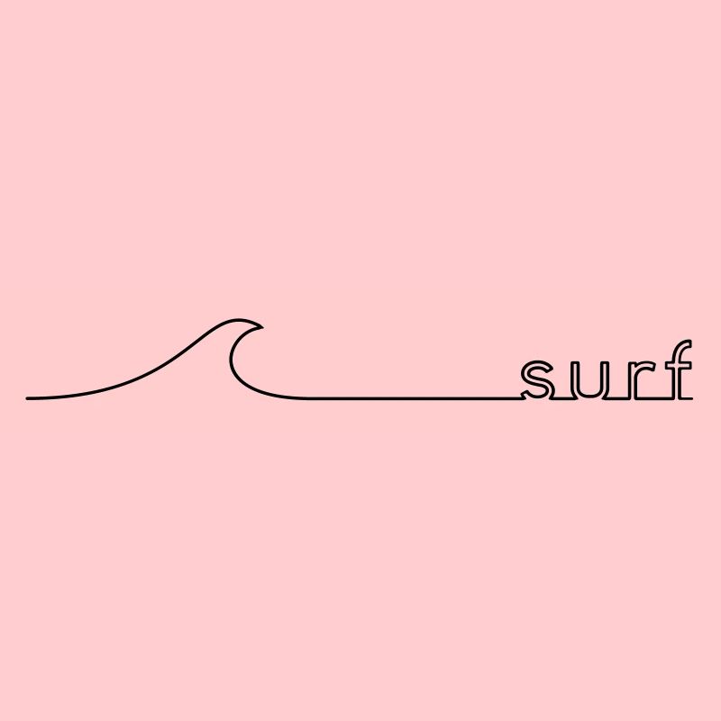 Surf Welle Schriftzug Geschenkidee