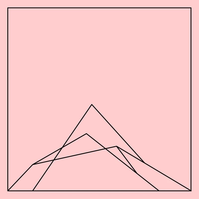 Montagne en dessin rectangle