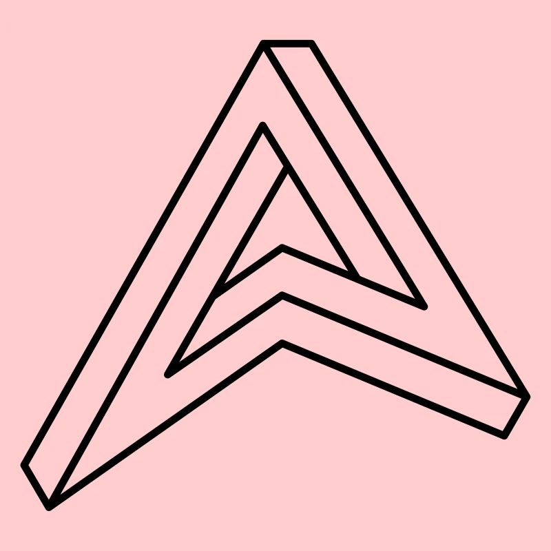 impossible figure Escher triangle geometry hipster