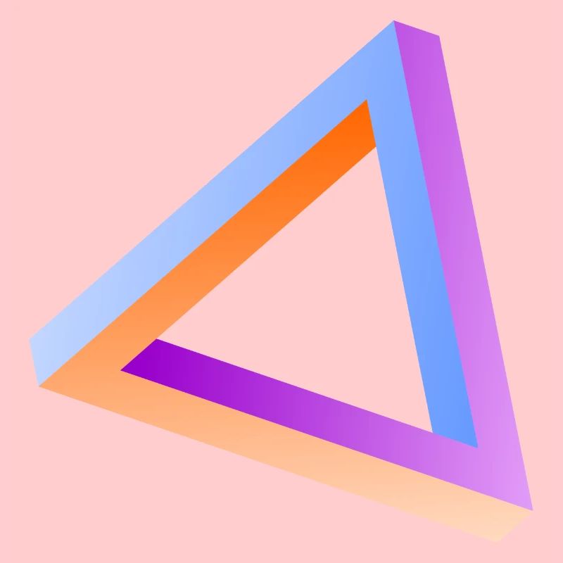 Illusion d'optique triangle impossible