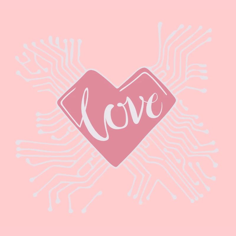 Valentinstagsgeschenk Computer Herz