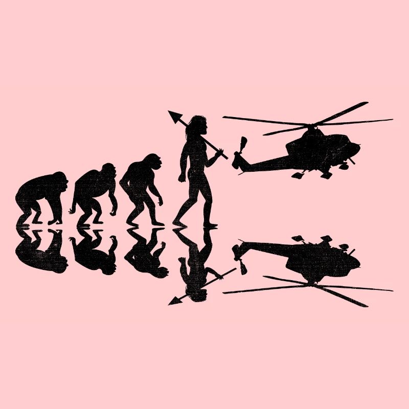 Rétro Evolution Hélicoptère Aviateur Pilote Chopper H