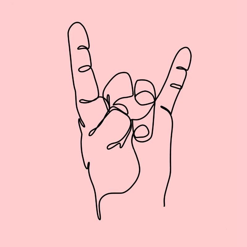 Le signe des cornes