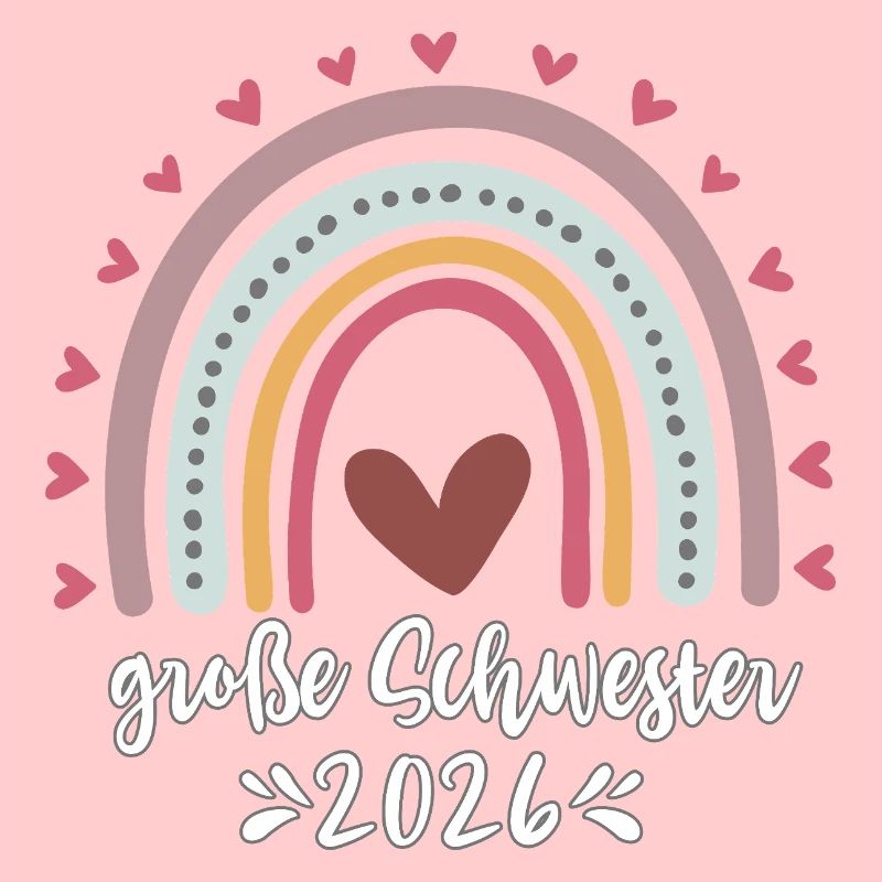 Große Schwester 2026 Regenbogen Mädchen