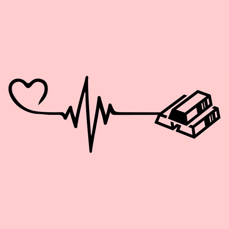 Gold Pulse Heart Love