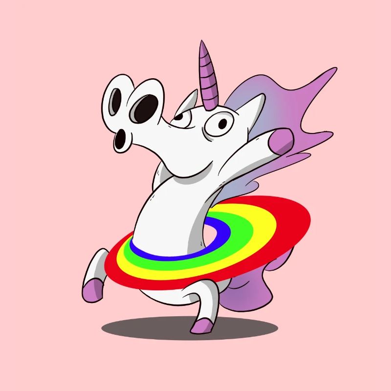 Unicorn / Einhorn HULAHOOP Regenbogen