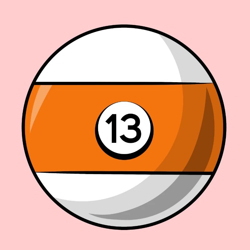 Boule de billard 13 orange Billard treize
