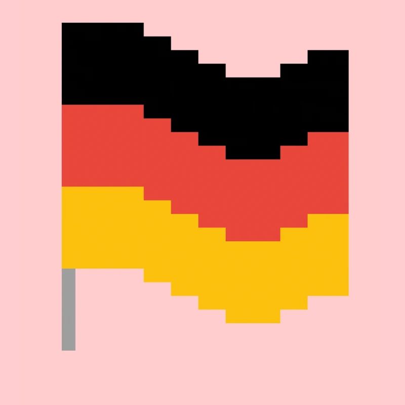 Deutschland Flagge in Pixel Art