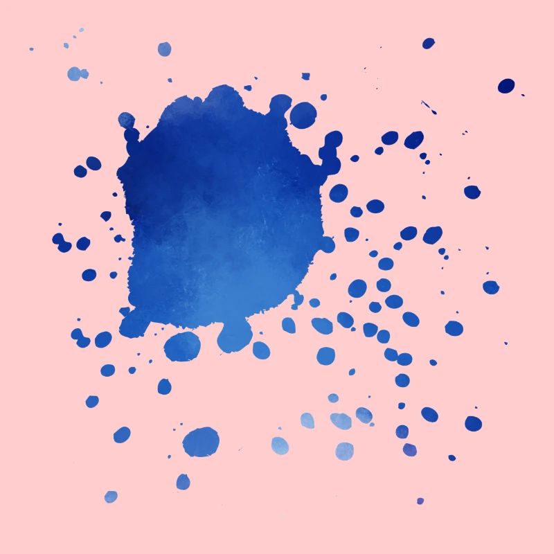 Kleckse in Blau