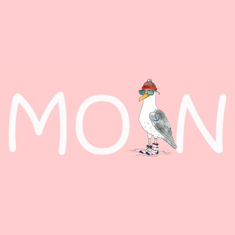 PLATTDEUTSCHER SPRUCH MIT MÖWE