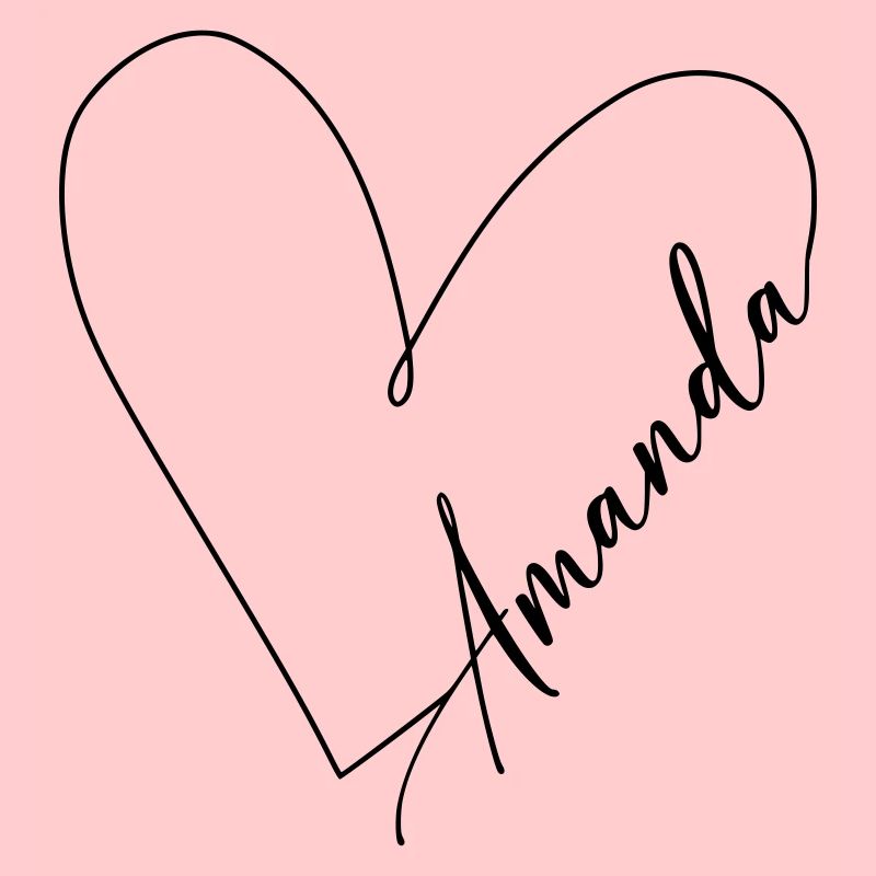 Amanda Name Heart Line