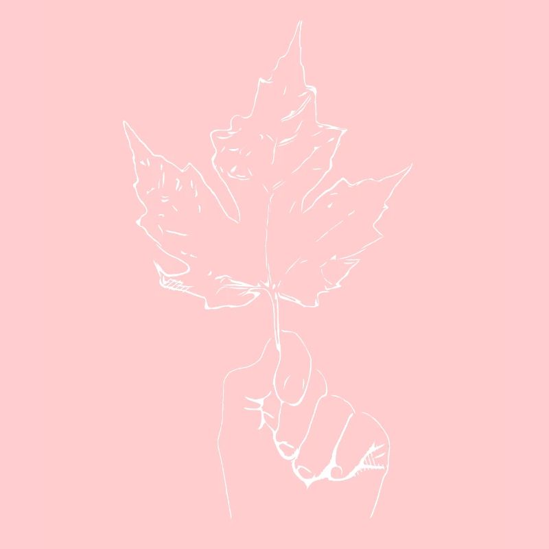 Feuille d'érable main