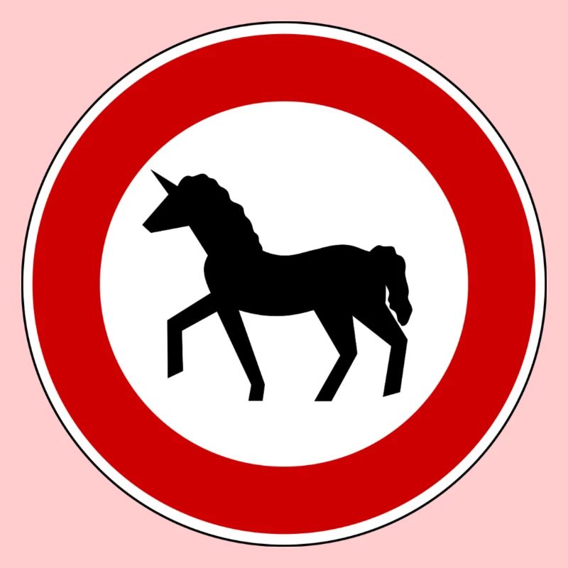 Panneau de signalisation fille licorne cadeau