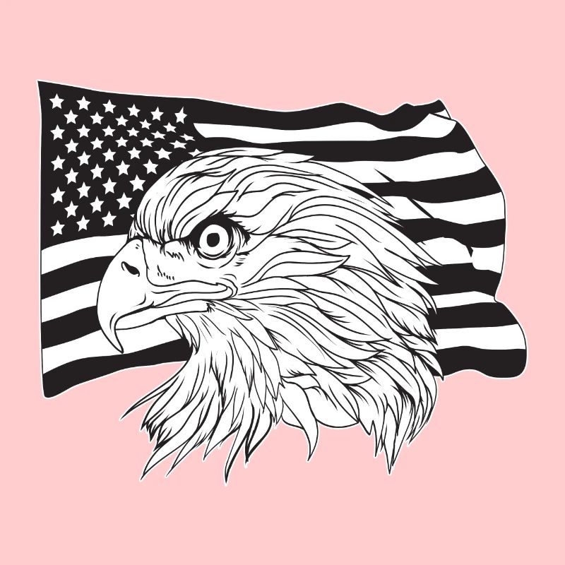 American Flag with American Eagle