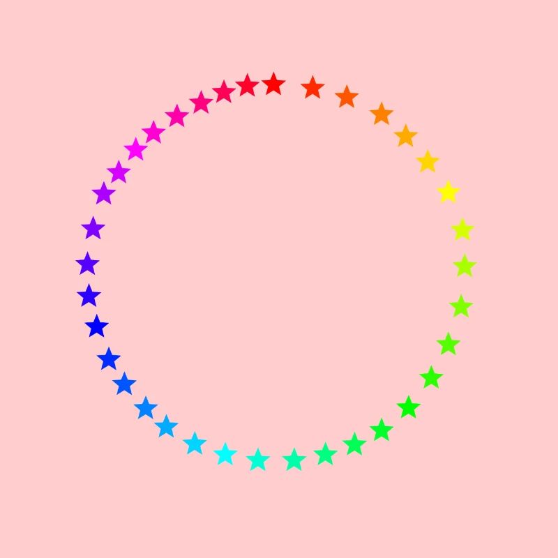 Bunte Sterne Kreis Regenbogen Design Geschenkidee