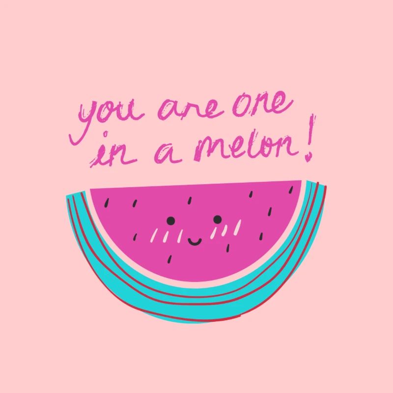 Pastèque avec phrase