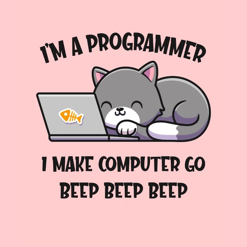 Ordinateur chat programmeur drôle informaticien