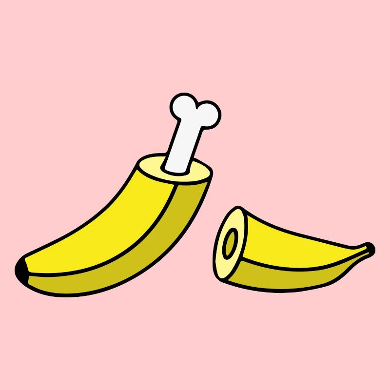 Banane mit Knochen