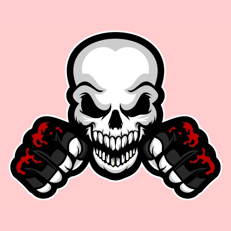 MMA Skull - Grey Shadow