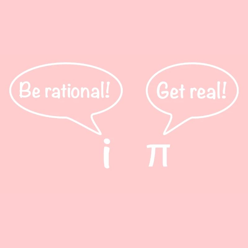 Math joke design with I and Pi