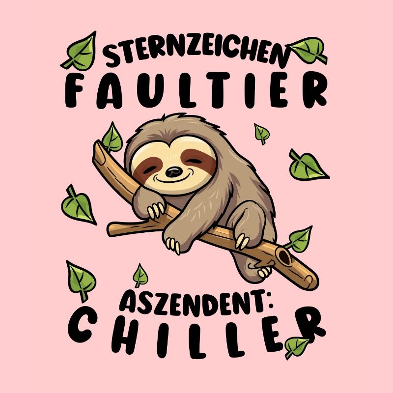 Faultier Lustiger Spruch: Sternzeichen Faultier