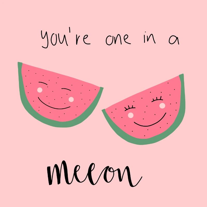 Melone Spruch Gesicht