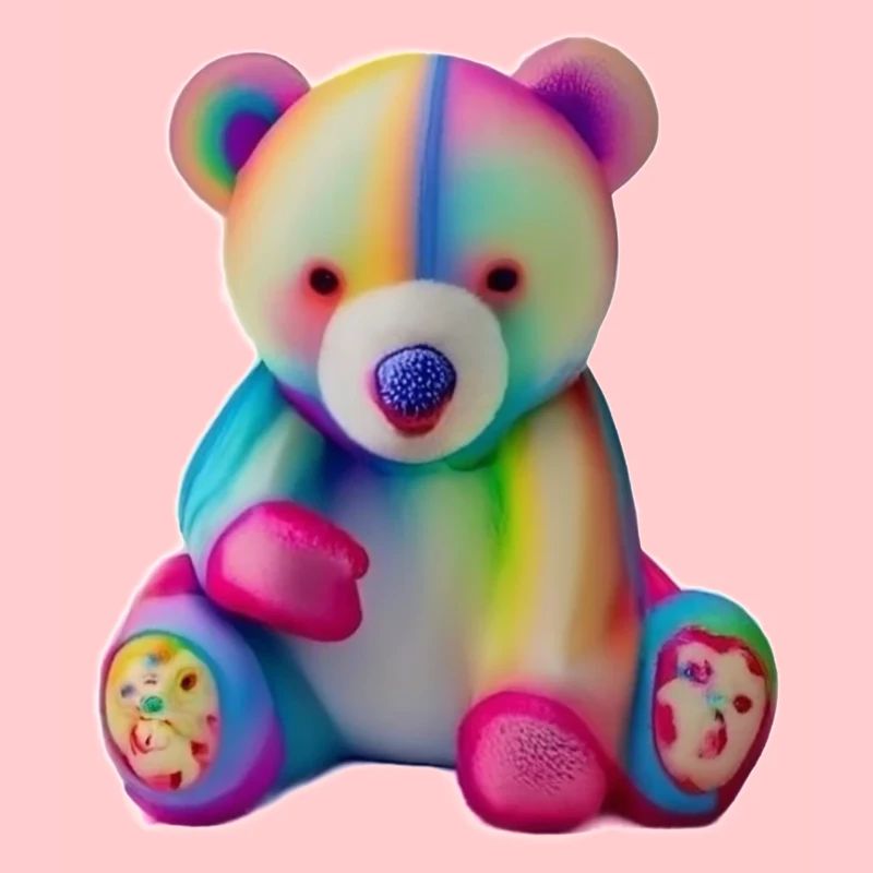 Mehrfarbiger Teddybär