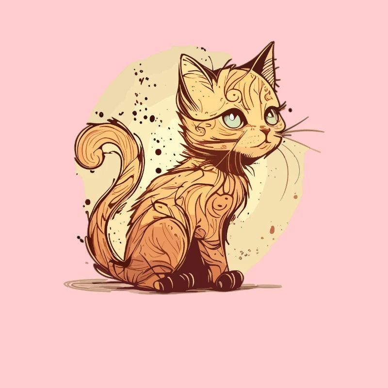 Cat in comic style