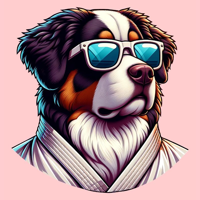 Funny Bernese Mountain Dog Karate