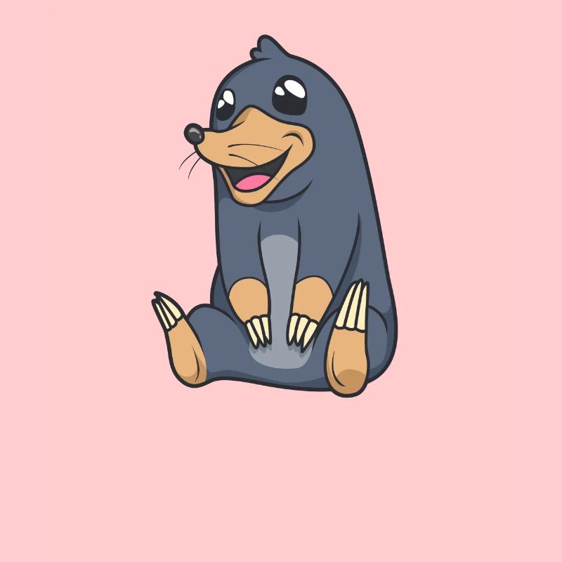 Kawaii Maulwurf