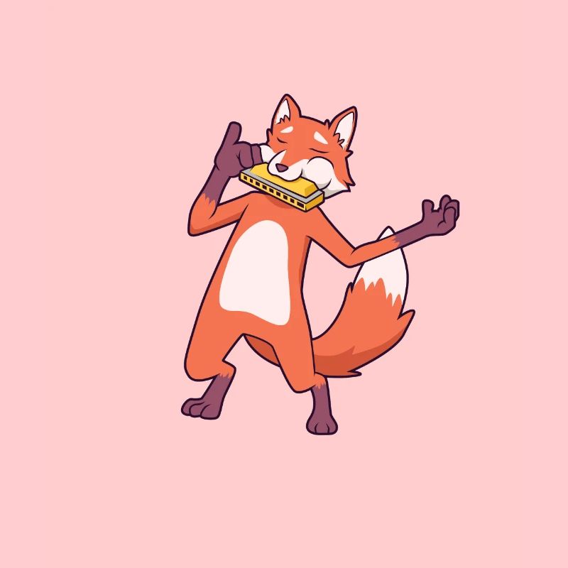 Fox joue de l’harmonica