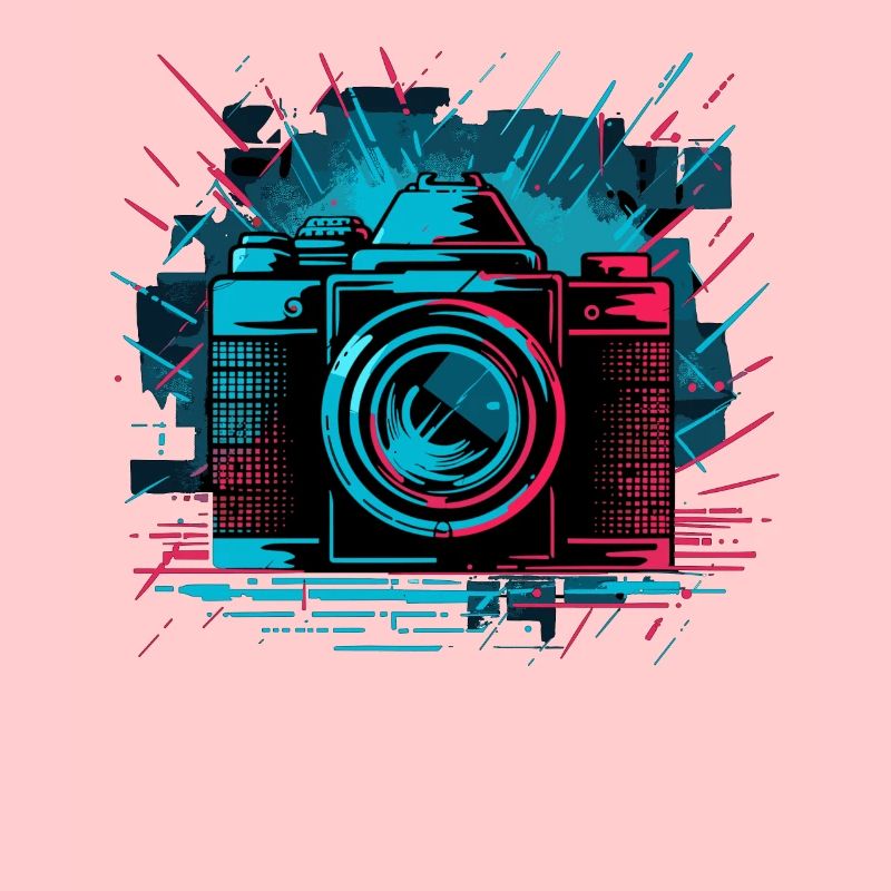 Farbenfrohe Kamera mit Splash Effekt