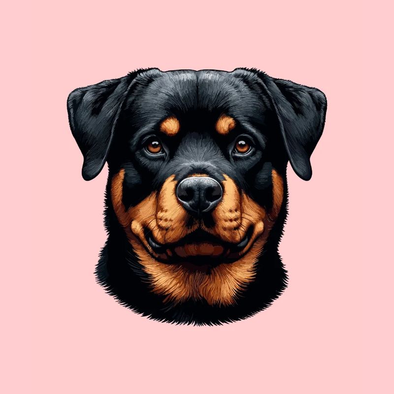 Visage de chien - Rottweiler