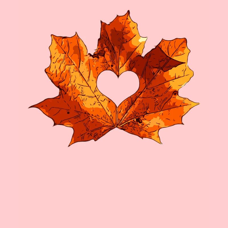 Maple maple leaf heart