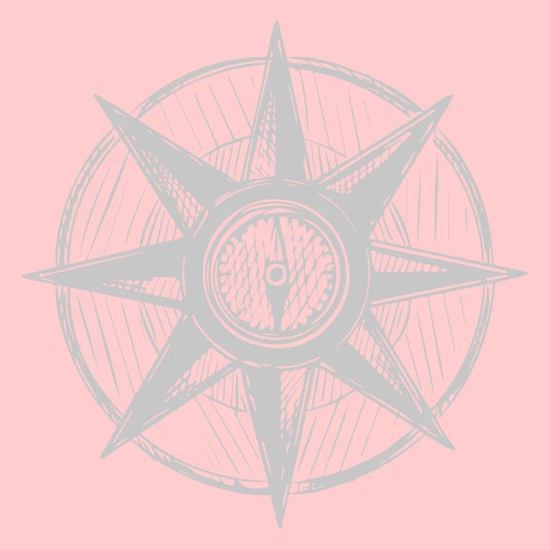 Compass -gezeichnet - Rétro -Seefahrt